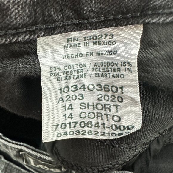 Lee Relaxed Fit Straight Leg High Rise Women's size 14P Black Denim Jeans - Picture 4 of 5